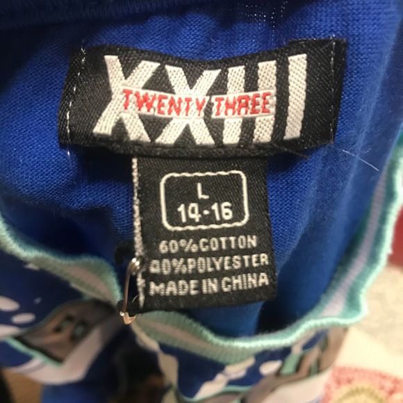 Short Sleeve Graphic T-Shirt Blue White - Picture 6 of 6